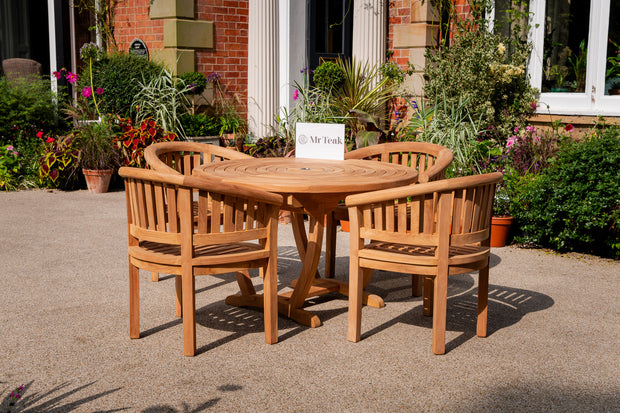 The Ascot Four Seat Teak Garden Furniture Set
