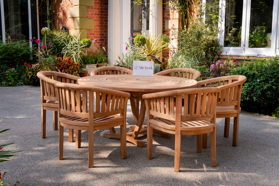 The Ascot Six Seat Teak Garden Furniture Set Mr Teak