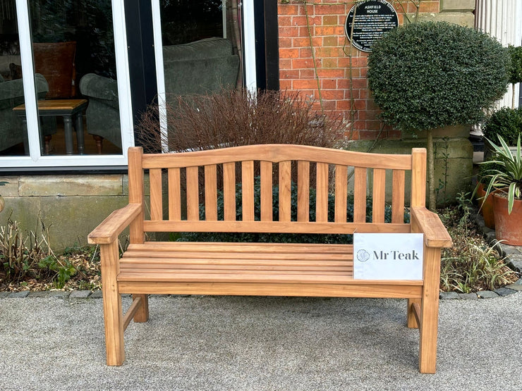 Wimbledon Three Seat Teak Bench Extra Thick