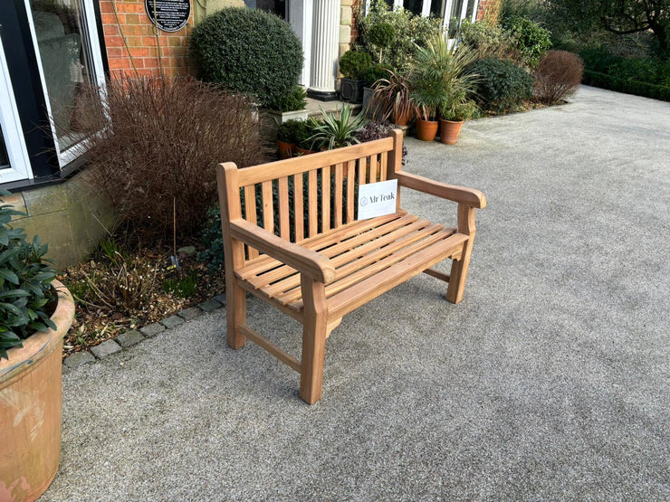 Hardwick Two Seat Teak Bench Extra Thick