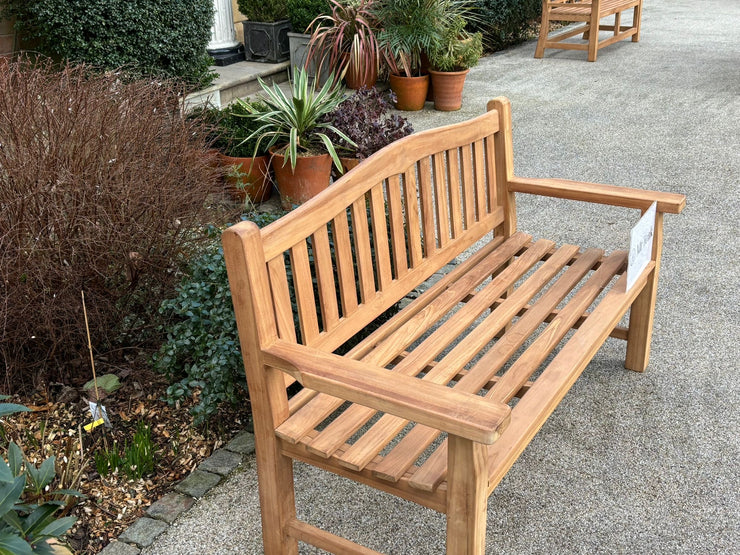 Wimbledon Three Seat Teak Bench Extra Thick