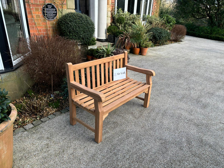 Hardwick Two Seat Teak Bench Extra Thick