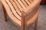 The Longleat banana wave bench Teak Bench & Chair Set