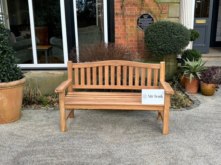 Wimbledon Three Seat Teak Bench Extra Thick