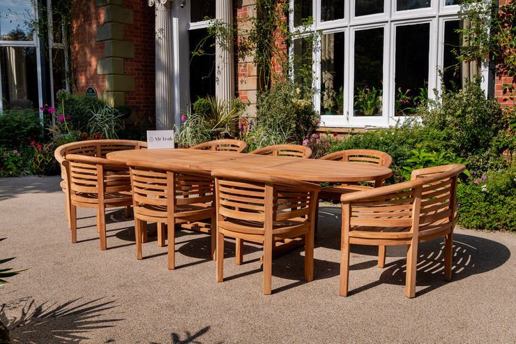 The Silverdale Ten Seat Teak Outdoor Garden Furniture Set