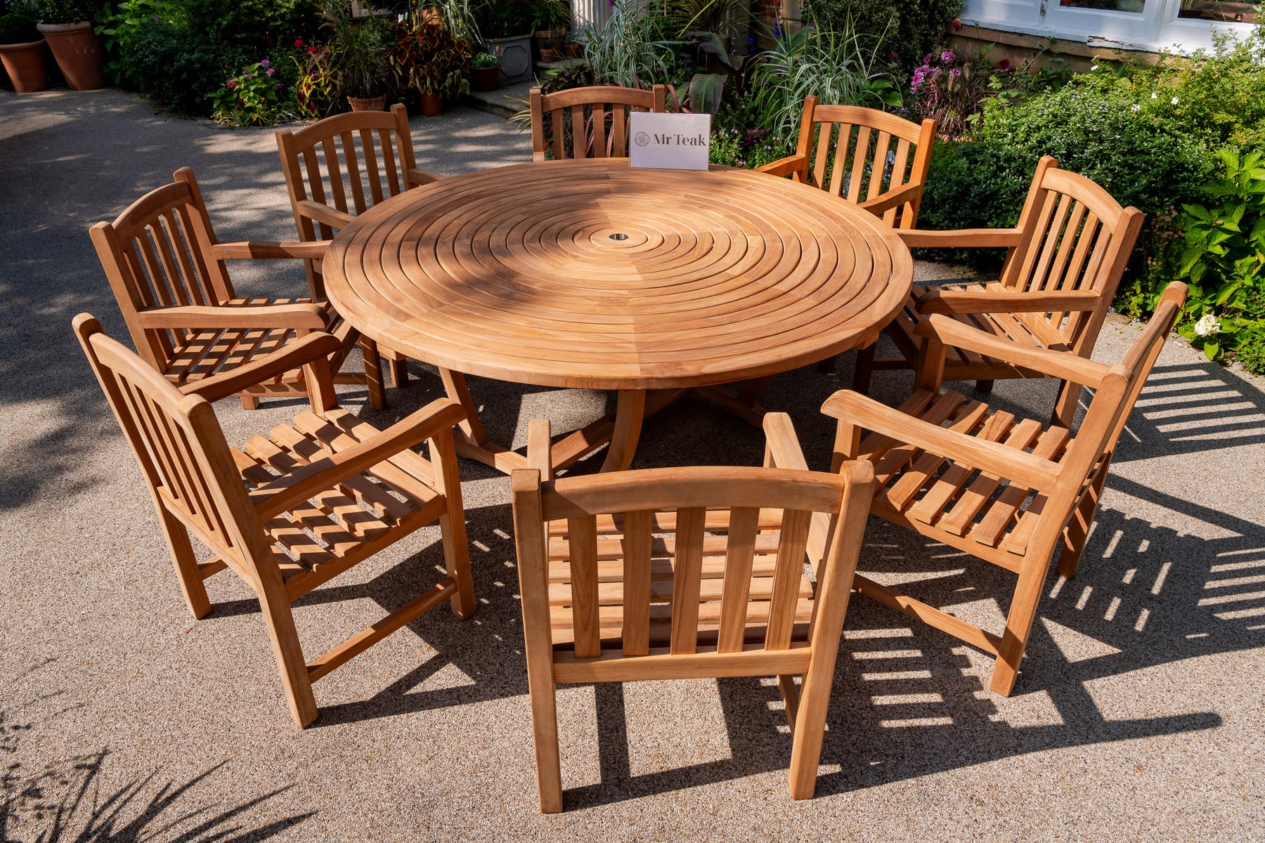 The Kempton Eight Seat Teak Table & Chairs Outdoor Garden Furniture Se Mr Teak