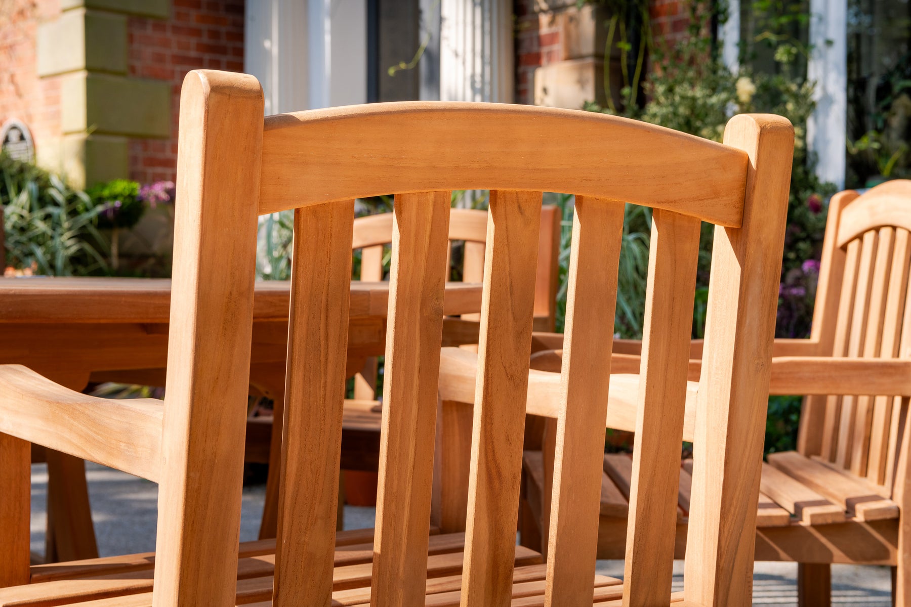 The Kempton Six Seat Teak Table & Chairs Outdoor Garden Furniture Set Mr Teak