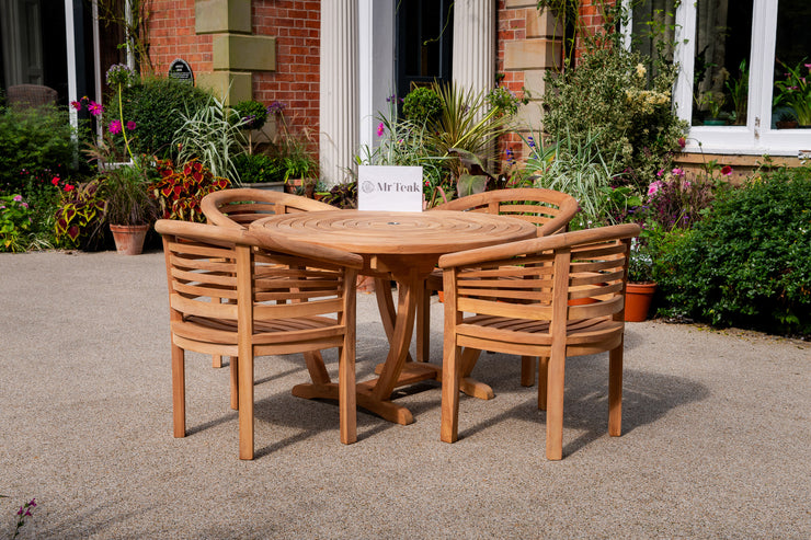 The Windsor Four Seat Teak Garden Furniture Set