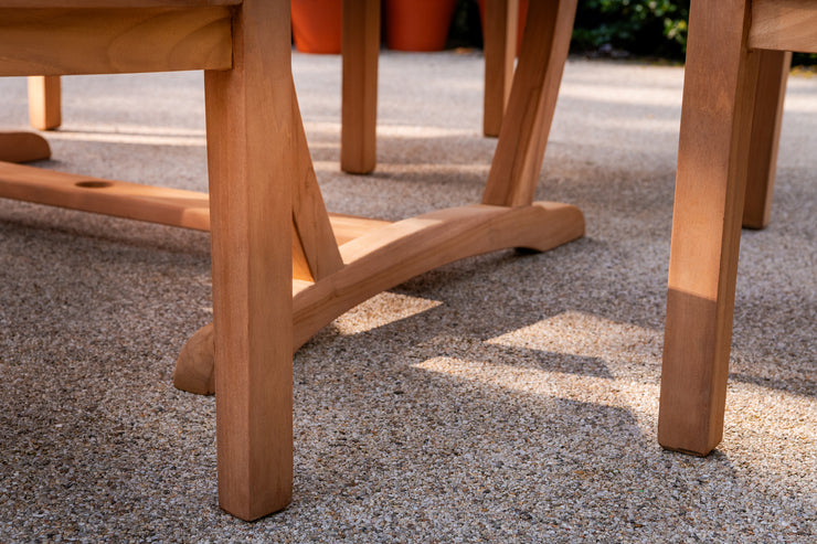 The Melton Six Seat Teak Table & Chairs Outdoor Garden Furniture Set