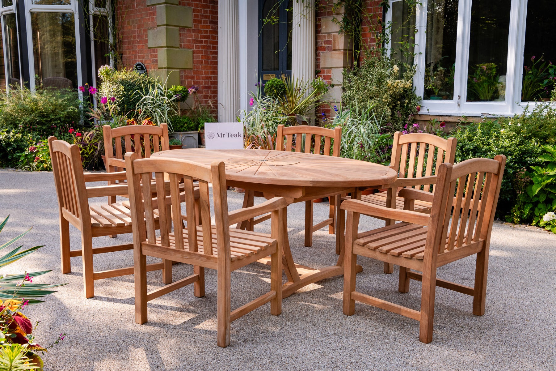 The Langham Six seat Teak Garden Furniture Set – Mr Teak