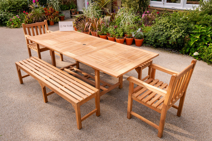 The Hardwick Eight Seat Teak Table & Chair Outdoor Garden Furniture Set