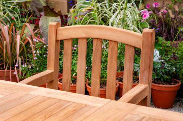 The Hartwell Six Seat Teak Table &  Chair Outdoor Garden Furniture Set