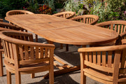 The Grange Eight Seat Teak Table & Chair Outdoor Garden Furniture Set