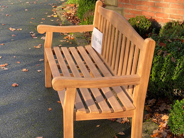 Oxford Three Seat Teak Extra Thick Memorial Bench