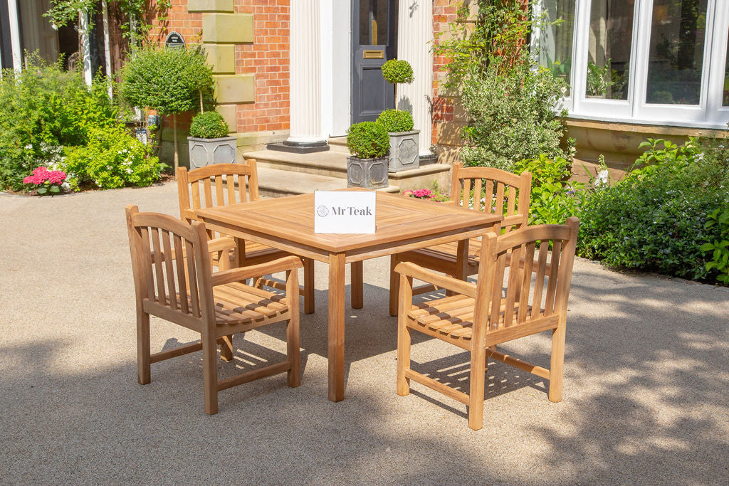 4 seater teak on sale garden furniture