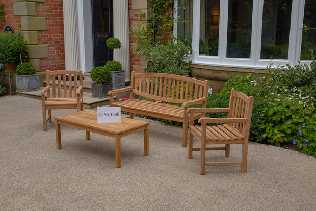 The Chatsworth Teak Bench & Chair Set