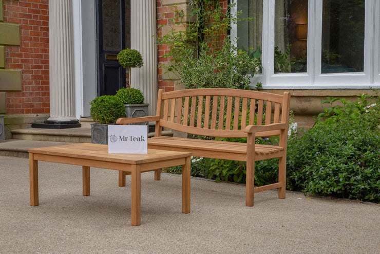 The Chatsworth Teak Bench & Coffee Table Set