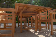The Hartwell Eight Seat Teak Table & Blenheim Chairs Outdoor Garden Furniture Set