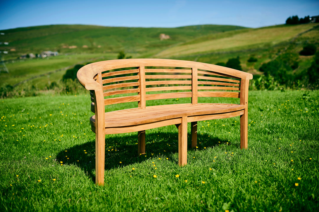 Teak Garden Banana Benches Outdoor Banana Benches Mr Teak