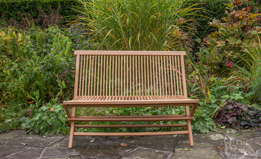 Brodsworth Folding Teak Bench Mr Teak